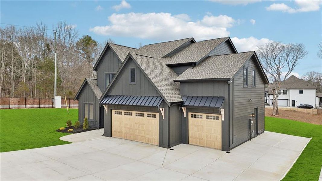 Front exterior of a new home in , Auburn, GA, highlighting curb appeal (Image 28).