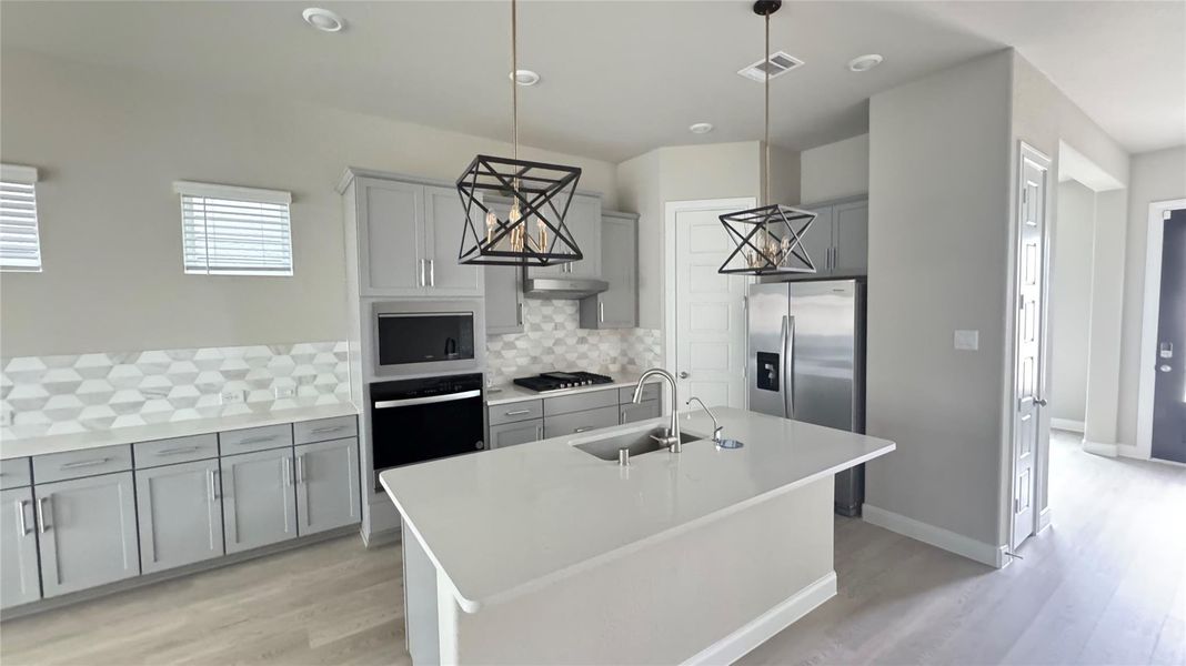 Furnished interior view inside a new home in Dunvale Village - Patio Home Collection, Houston (Image 7). Furnished interior view inside a new home in Dunvale Village - Patio Home Collection, Houston (Image 7).