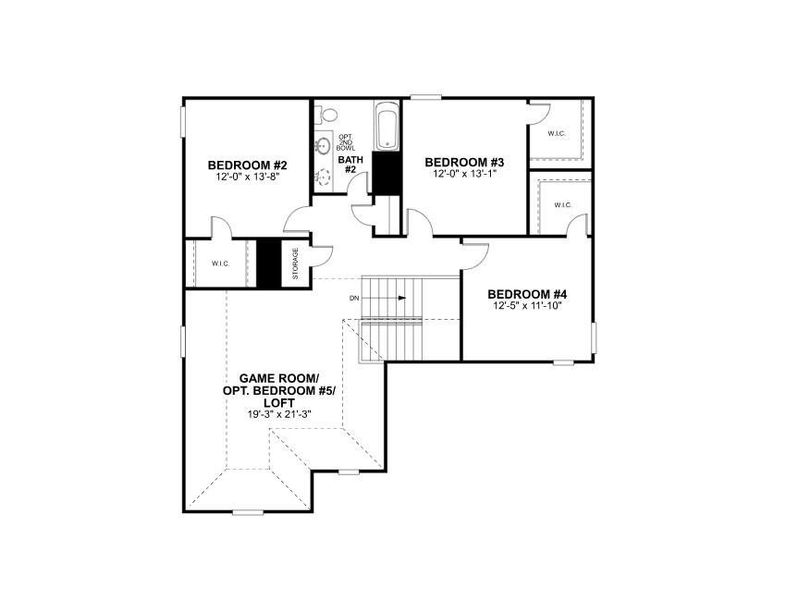 2D floor plan layout of this home in Lago Mar, Santa Fe, TX (Image 5).