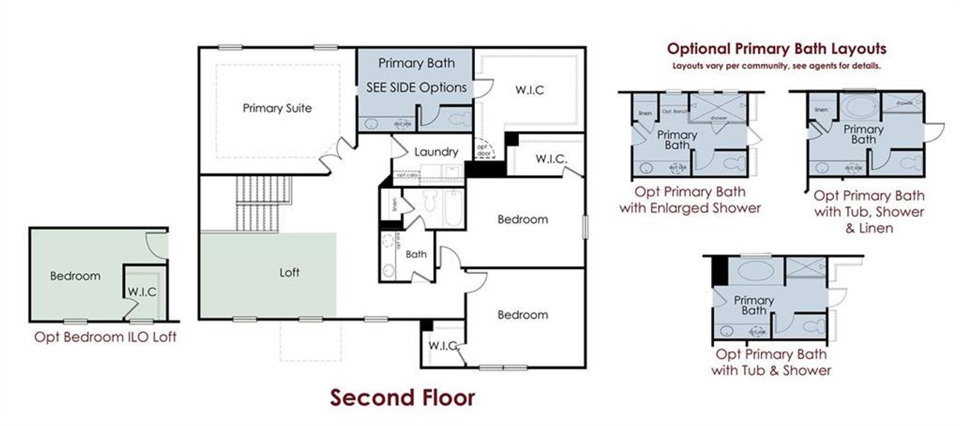 2D floor plan layout of this home in Fowler Farms, Auburn, GA (Image 4).