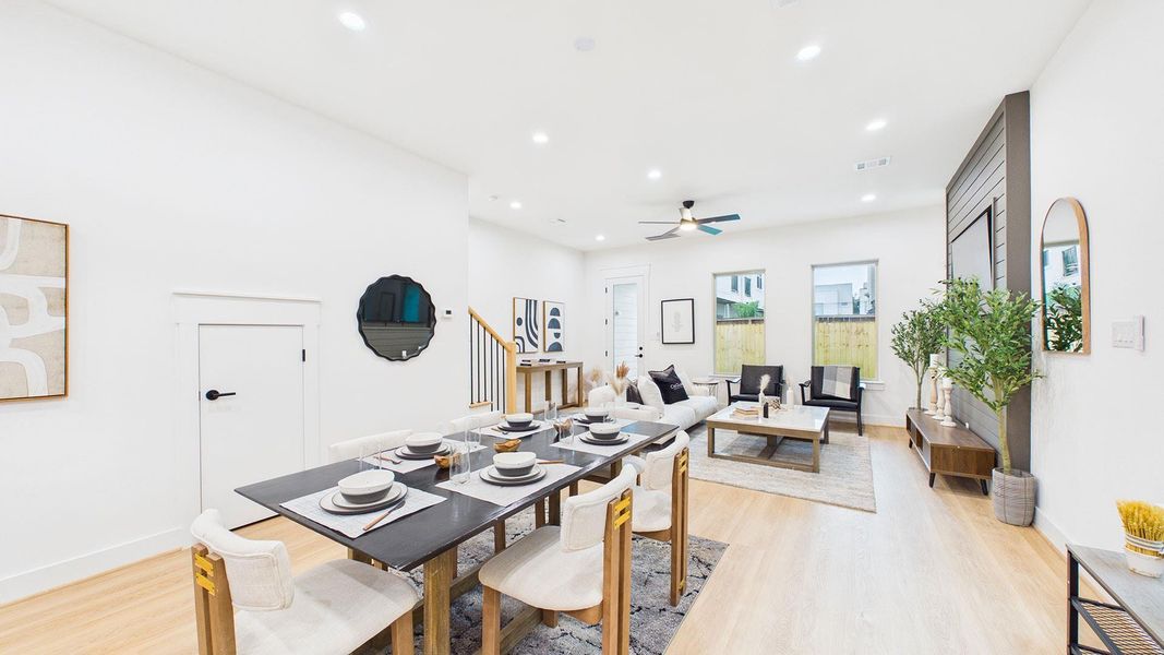 Plenty of room for large dining table