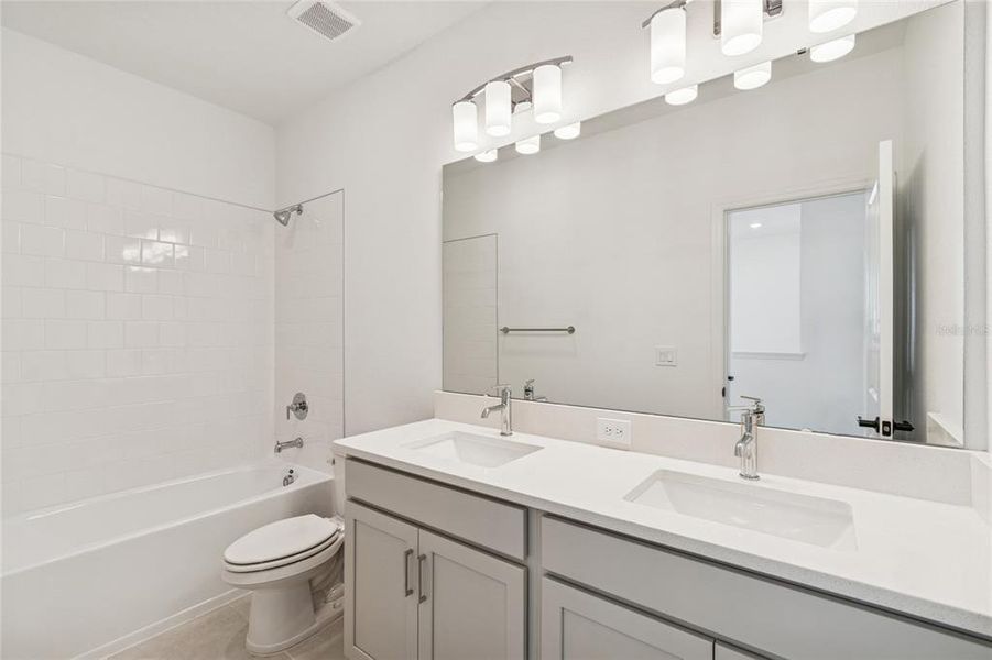 Furnished interior view inside a new home in Weslyn Park in Sunbridge 34', St. Cloud (Image 10).