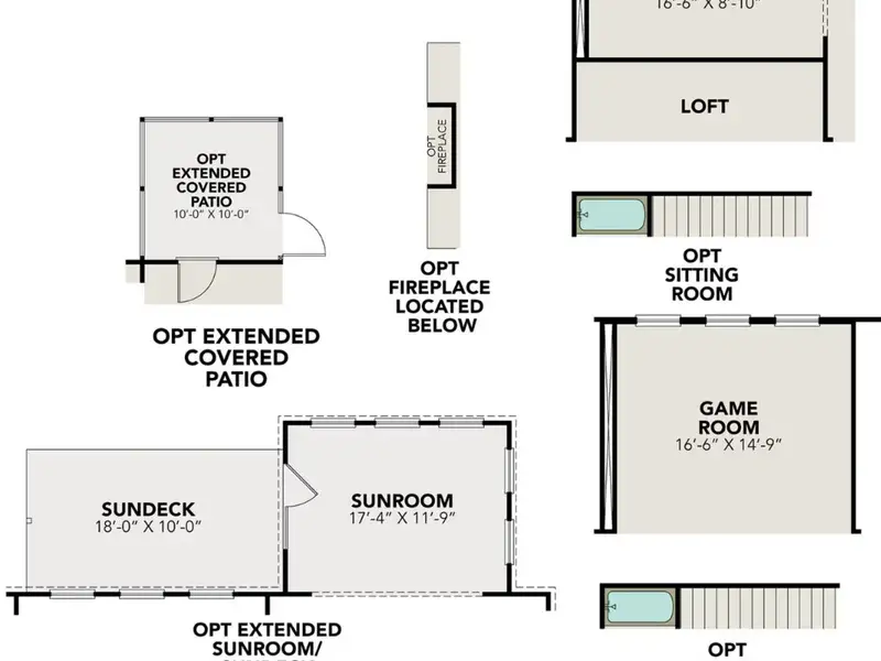 2D floor plan layout of this home in The Reserve at Potranco Oaks, Castroville, TX (Image 5).