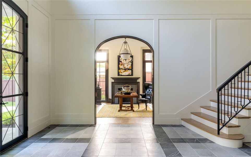 Italian Marble, Custom Iron Railing Italian Marble, Custom Iron Railing