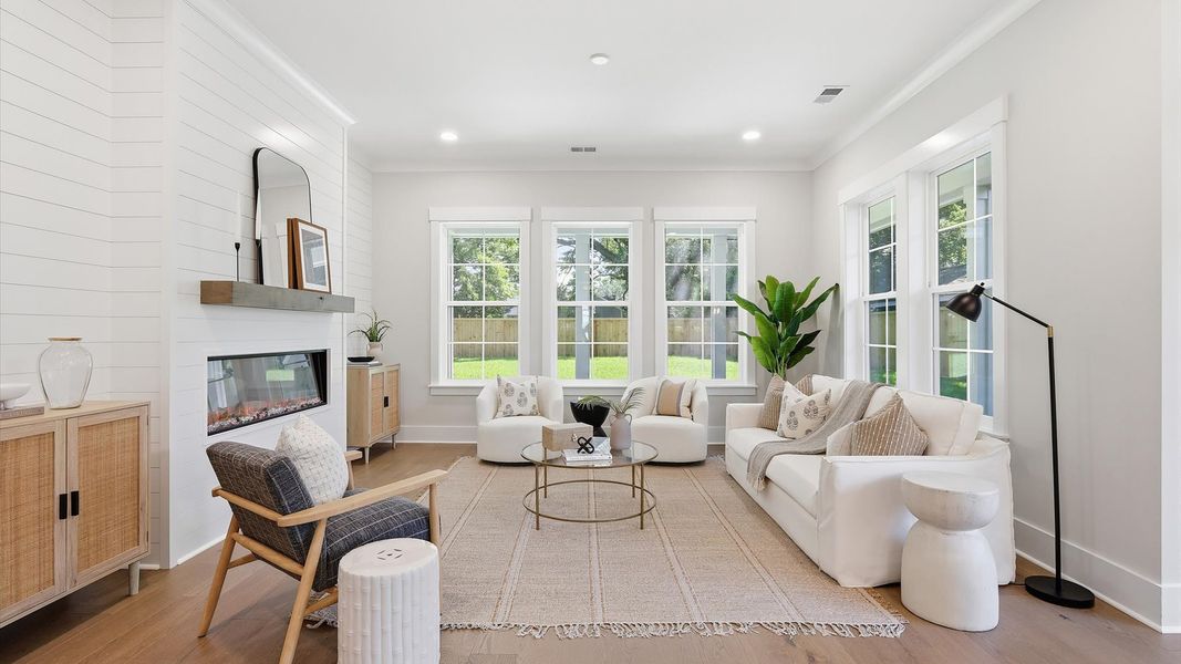 Representative furnished interior of a home built from the Lighthouse II by DRB Homes in Bayview Acres, Mount Pleasant (Image 8).