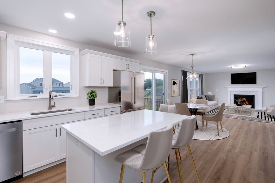 Representative furnished interior of a home built from the The Dorchester by Forbes Capretto Homes in Sandywood Circle, Grand Island (Image 10).