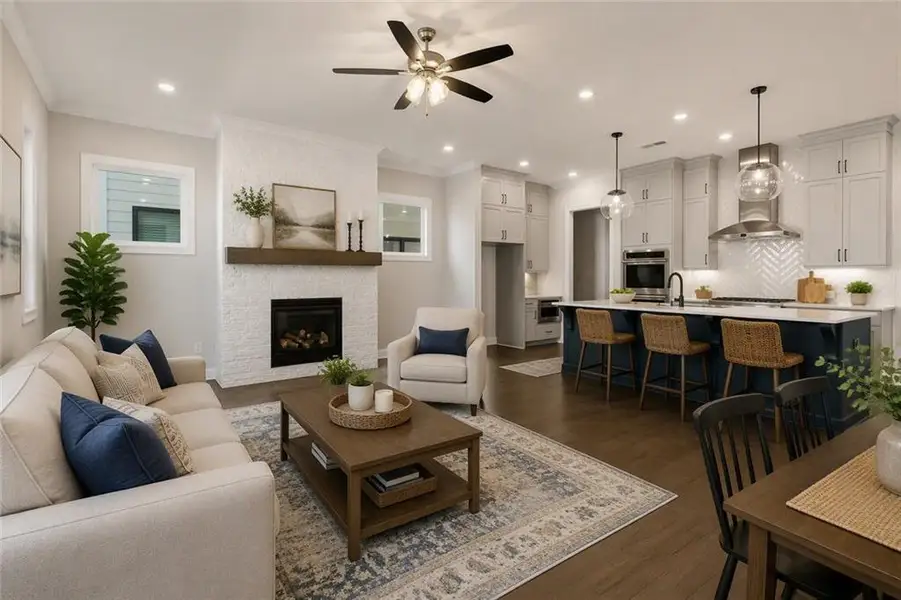 Furnished interior view inside a new home in Waterhaven, Cumming (Image 5).