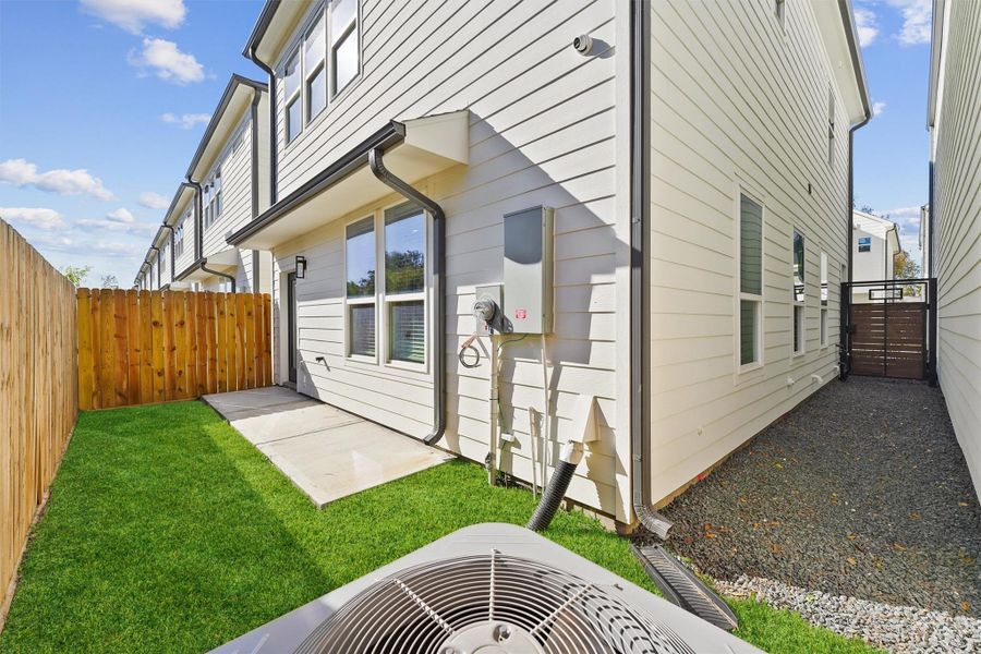 Exterior details and patio area of a home in , Houston (Image 22).