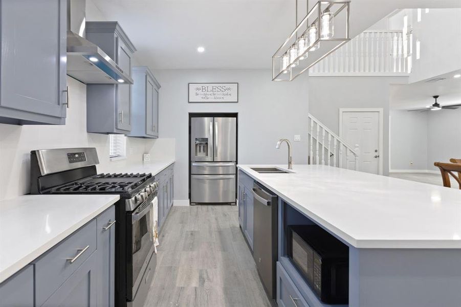 Furnished interior view inside a new home in , Pecan Gap (Image 8).