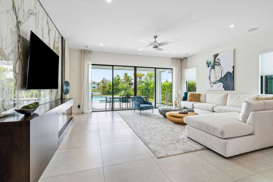 Furnished interior view inside a new home in Solana Bay at Avenir, Palm Beach Gardens (Image 13).