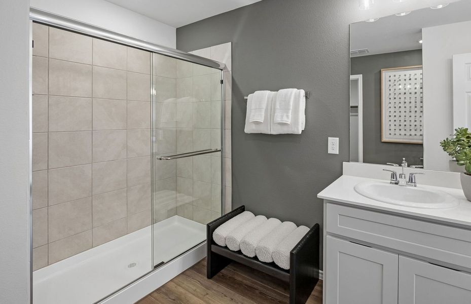 Representative furnished interior of a home built from the Monroe by Centex in Mobberly Farms, Pilot Point (Image 17).