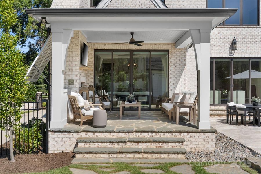 Exterior details and patio area of a home in , Charlotte (Image 2). Exterior details and patio area of a home in , Charlotte (Image 2).