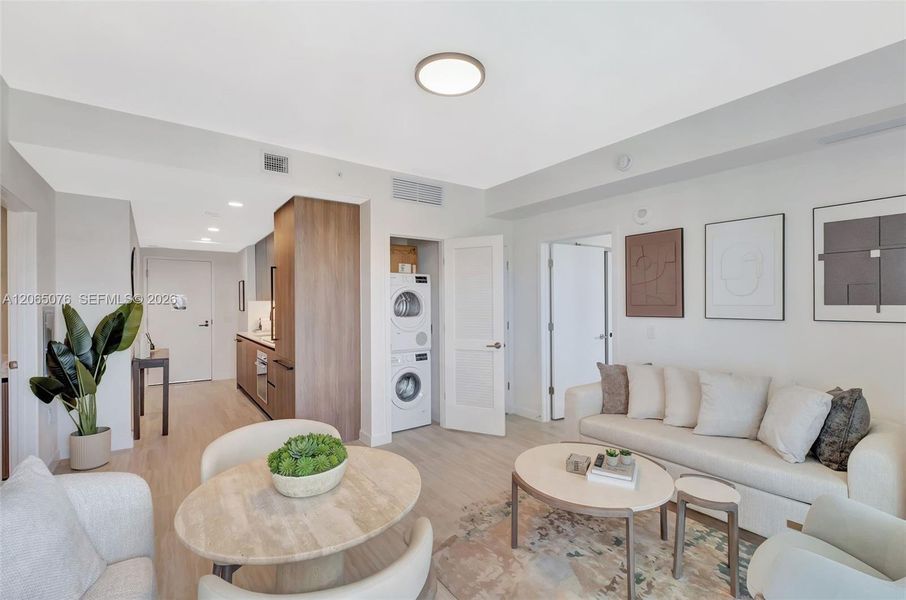 Furnished interior view inside a new home in 72 Park, Miami Beach (Image 10).