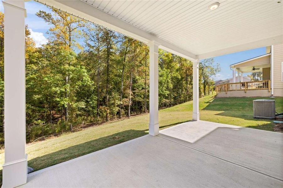 Exterior details and patio area of a home in Water Oak Estates, Lawrenceville (Image 21). Exterior details and patio area of a home in Water Oak Estates, Lawrenceville (Image 21).