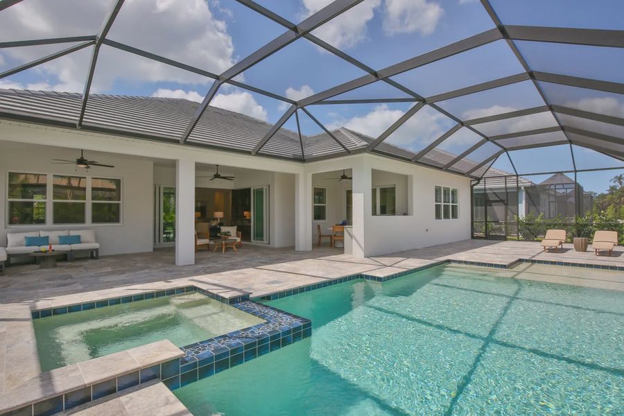 Exterior details and patio area of a home in Boca Royale Golf and Country Club at Wellen Park, Englewood (Image 2). Exterior details and patio area of a home in Boca Royale Golf and Country Club at Wellen Park, Englewood (Image 2).
