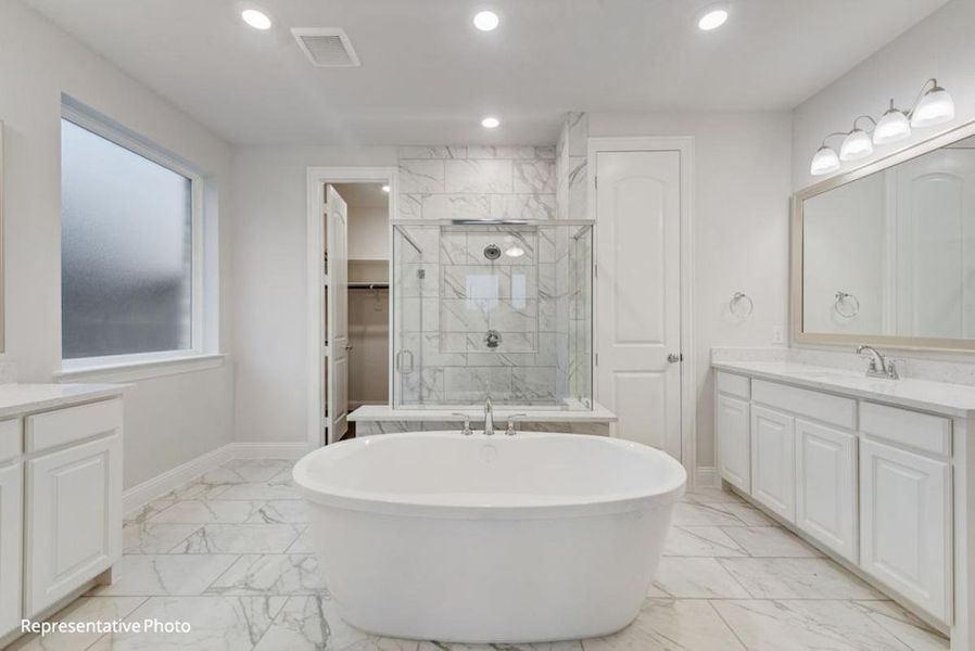 Representative furnished interior of a home built from the Hartford II by Grand Homes in Edgewater, Fate (Image 8).