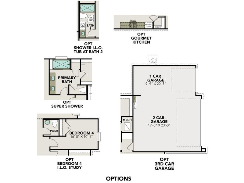2D floor plan layout for the The Edward A with 3-Car Garage by Davidson Homes LLC in Lago Mar, Texas City, TX (Image 5). 2D floor plan layout for the The Edward A with 3-Car Garage by Davidson Homes LLC in Lago Mar, Texas City, TX (Image 5).