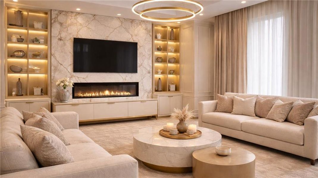 Furnished interior view inside a new home in , Alpharetta (Image 6). Furnished interior view inside a new home in , Alpharetta (Image 6).