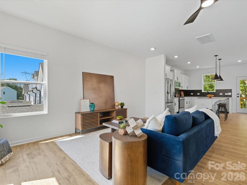 Furnished interior view inside a new home in The Landings at Catawba River, Charlotte (Image 9).