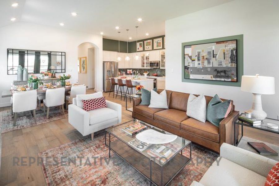 Furnished interior view inside a new home in Gateway Village - The Reserve: 50ft. lots, Denison (Image 12). Furnished interior view inside a new home in Gateway Village - The Reserve: 50ft. lots, Denison (Image 12).