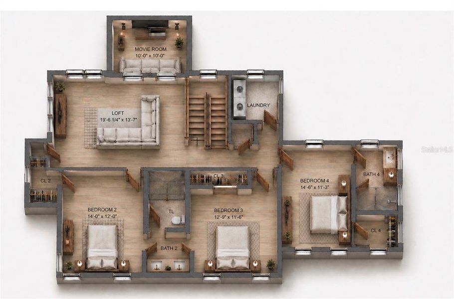 2D floor plan layout of this home in , Winter Park, FL (Image 3).