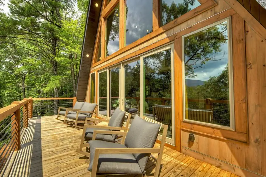 Exterior details and patio area of a home in , Cherry Log (Image 1). Exterior details and patio area of a home in , Cherry Log (Image 1).