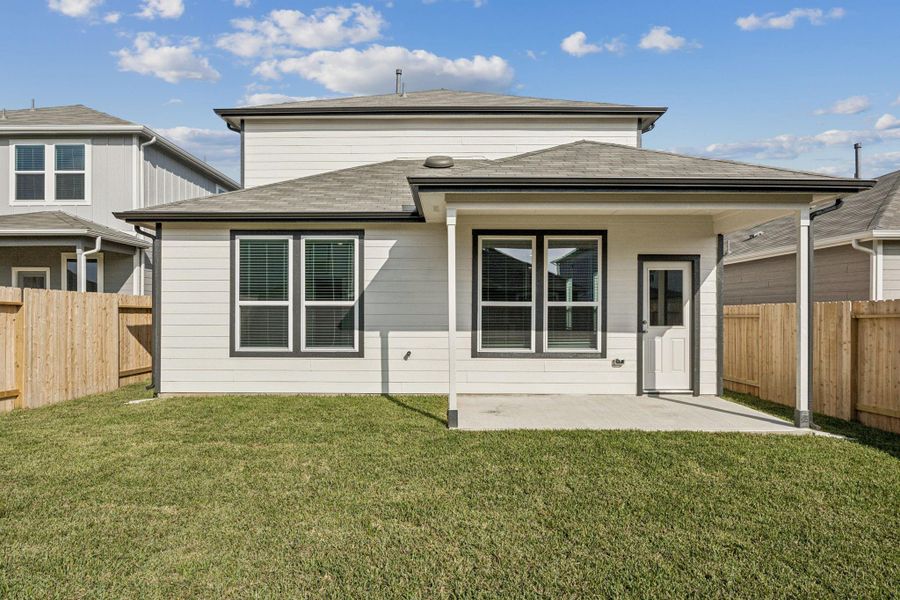 Exterior details and patio area of a home in Decker Farms, Magnolia (Image 4).