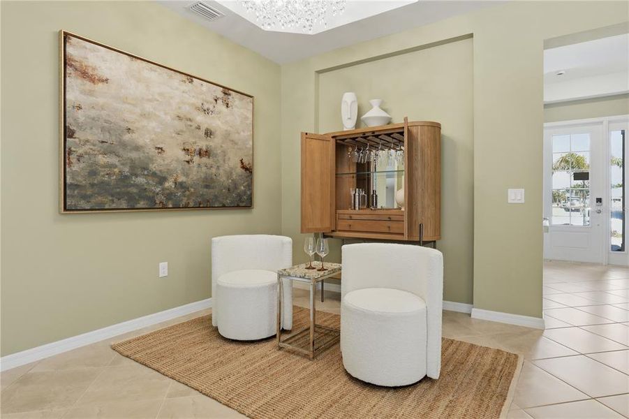 Furnished interior view inside a new home in Wellen Park Golf & Country Club, Venice (Image 14).