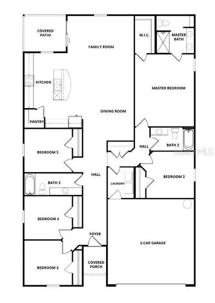 2D floor plan layout of this home in Palm Coast, Palm Coast, FL (Image 4).