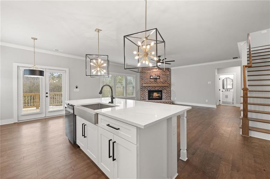 Furnished interior view inside a new home in , Dawsonville (Image 13).