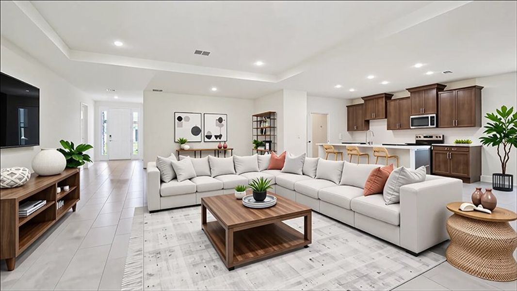 Representative furnished interior of a home built from the Destin by D.R. Horton in Buchanan Trails, Newberry (Image 4).