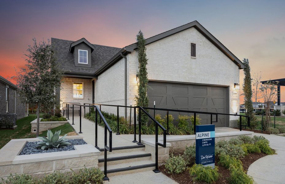 The Alpine, a one-story home with 2-car garage