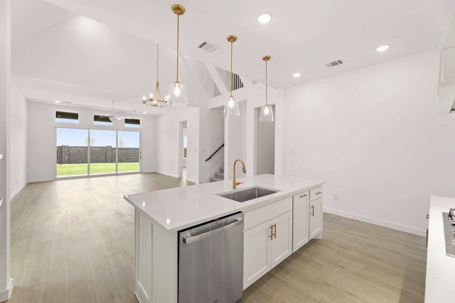 Open Kitchen-Living-Dining Room Representative Photo featuring the Serene Collection