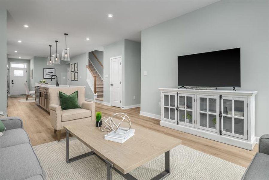 Representative furnished interior of a home built from the Caroline by Ryan Homes in Afton Arbors, Charlotte (Image 13).