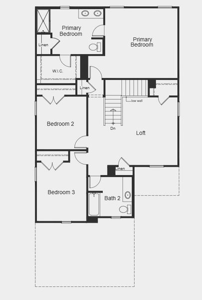 2D floor plan layout for the Plan 2277 by KB Home in Jade Creek, Chapel Hill, NC (Image 8). 2D floor plan layout for the Plan 2277 by KB Home in Jade Creek, Chapel Hill, NC (Image 8).