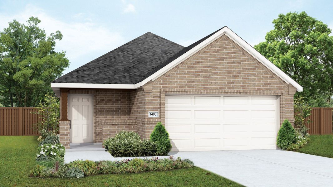 Representative exterior photo of a completed home built from the Compass by DRB Homes in Heritage Mill, Hutto, TX (Image 1). Representative exterior photo of a completed home built from the Compass by DRB Homes in Heritage Mill, Hutto, TX (Image 1).