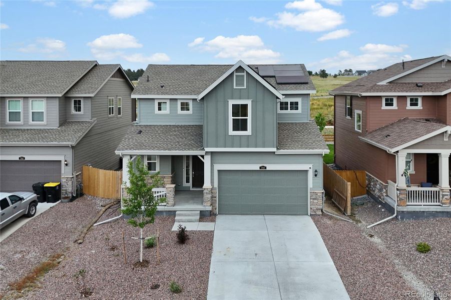 Front exterior of a new home in , Elizabeth, CO, highlighting curb appeal (Image 23).