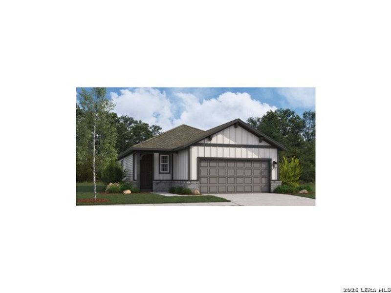 Front exterior of a new home in Veranda, San Antonio, TX, highlighting curb appeal (Image 1). Front exterior of a new home in Veranda, San Antonio, TX, highlighting curb appeal (Image 1).