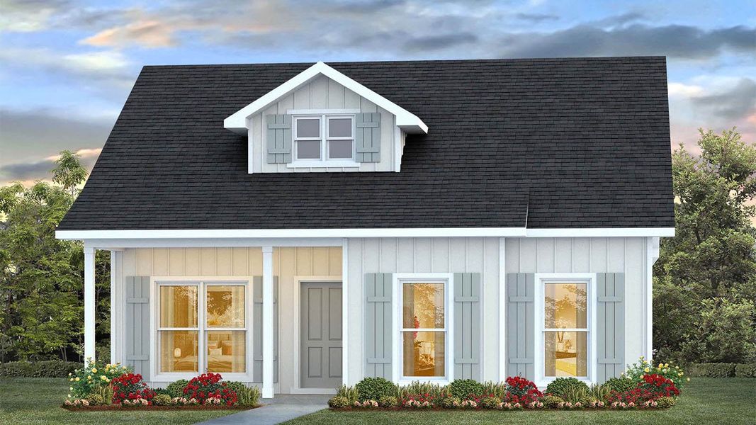 Representative exterior photo of a completed home built from the Aspen by D.R. Horton in Owl's Head East, Freeport, FL (Image 2).