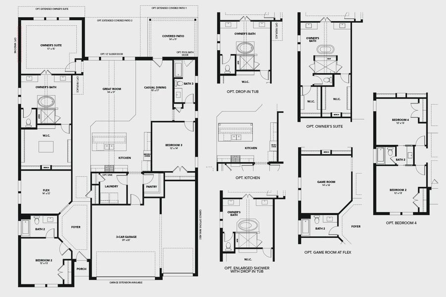 2D floor plan layout of this home in Green Meadows Classic, Celina, TX (Image 5). 2D floor plan layout of this home in Green Meadows Classic, Celina, TX (Image 5).