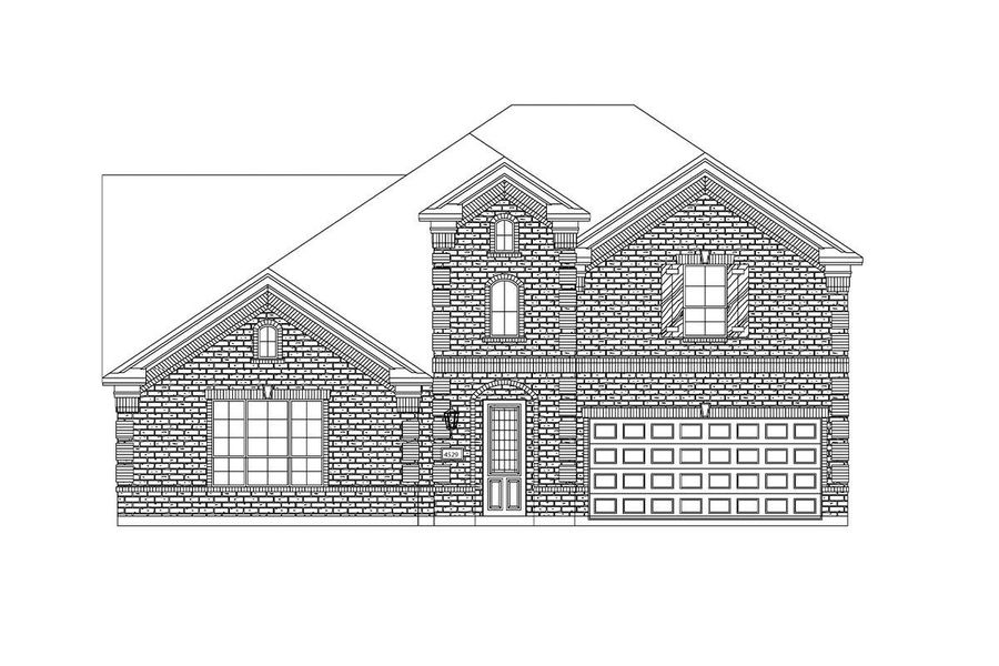 Representative exterior photo of a completed home built from the Grand Silverwood by Grand Homes in Grand Oaks, Celina, TX (Image 22).