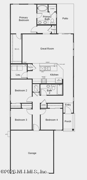 2D floor plan layout of this home in , St. Augustine, FL (Image 2). 2D floor plan layout of this home in , St. Augustine, FL (Image 2).