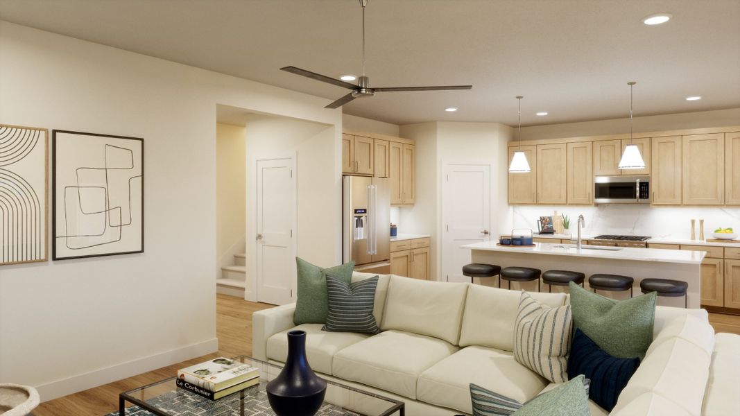 Representative furnished interior of a home built from the 4057 by Risewell Homes in Freedom at Anthem, Kyle (Image 3). Representative furnished interior of a home built from the 4057 by Risewell Homes in Freedom at Anthem, Kyle (Image 3).