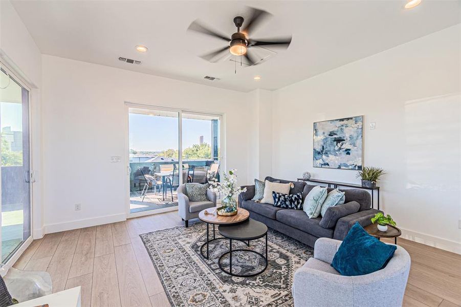 Furnished interior view inside a new home in , Dallas (Image 31).