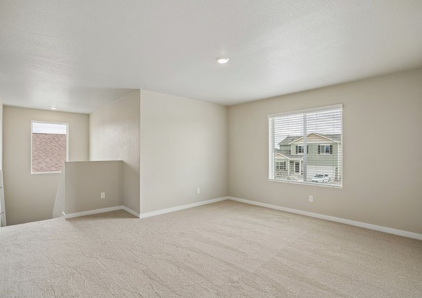There is a game room upstairs.