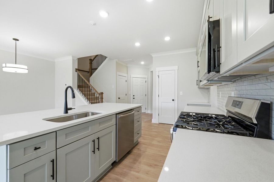 Furnished interior view inside a new home in Blythe Mill Townhomes, Waxhaw (Image 9).