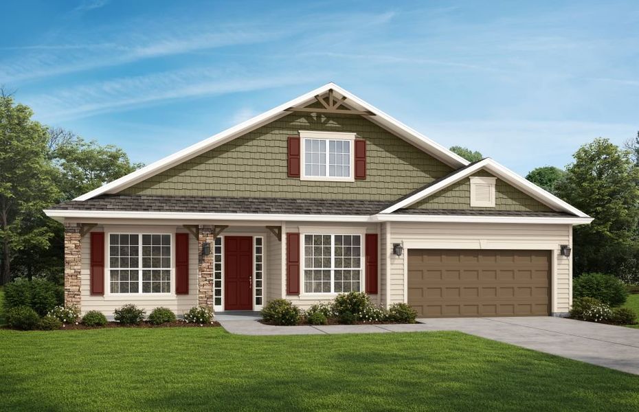 Representative exterior photo of a completed home built from the Albatera II by SEDA New Homes in Edwards Creek Estates, Jacksonville, FL (Image 3). Representative exterior photo of a completed home built from the Albatera II by SEDA New Homes in Edwards Creek Estates, Jacksonville, FL (Image 3).
