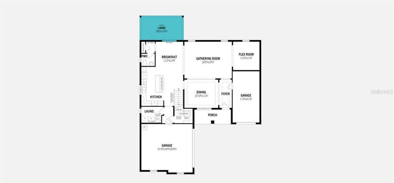 Pensacola Floorplan - First Floor