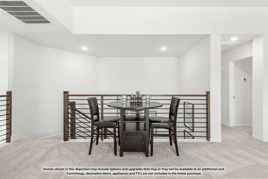 Furnished interior view inside a new home in ArrowBrooke, Aubrey (Image 24).