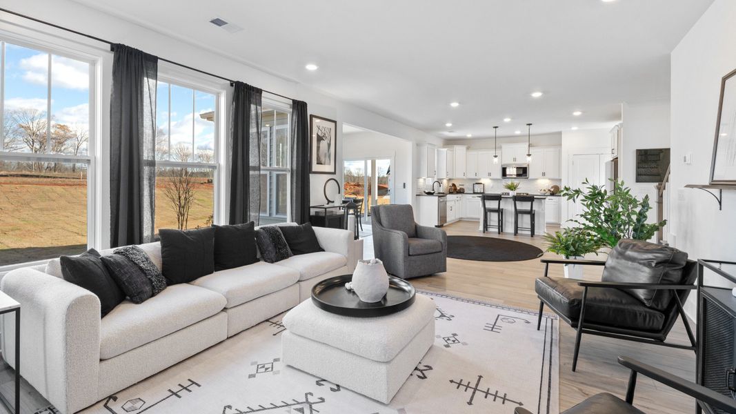 Family Room of The Drayton Design by DRB Homes